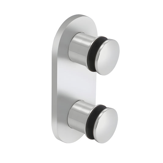 RS0B25PS polished 316 stainless steel double-point standoff fitting with 4x9-1/4 back plate and two domed caps