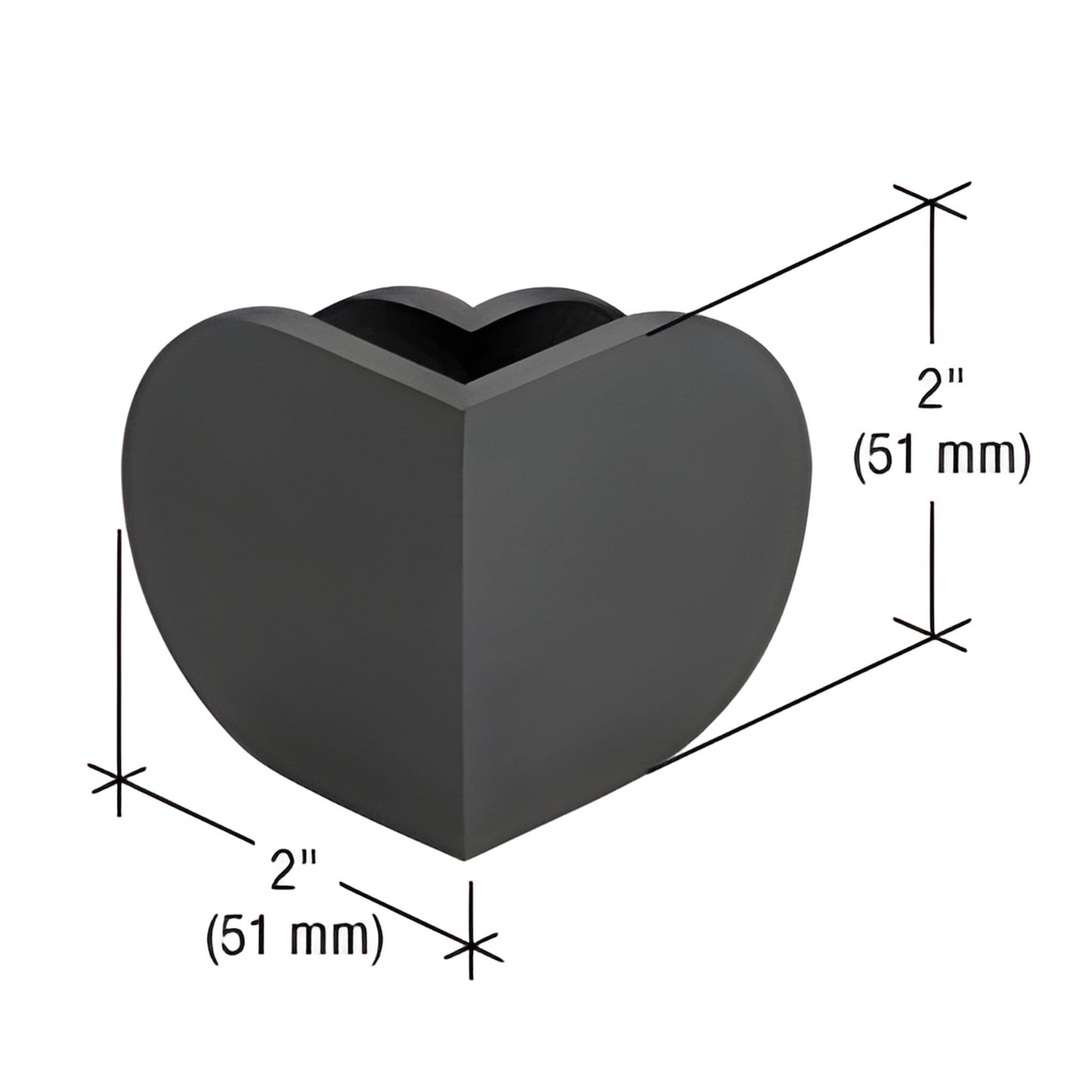 Matte black 90-degree mall front glass clamp, 2" x 2" x 2", fits 3/8-1/2" tempered glass, SKU MFC34MBL