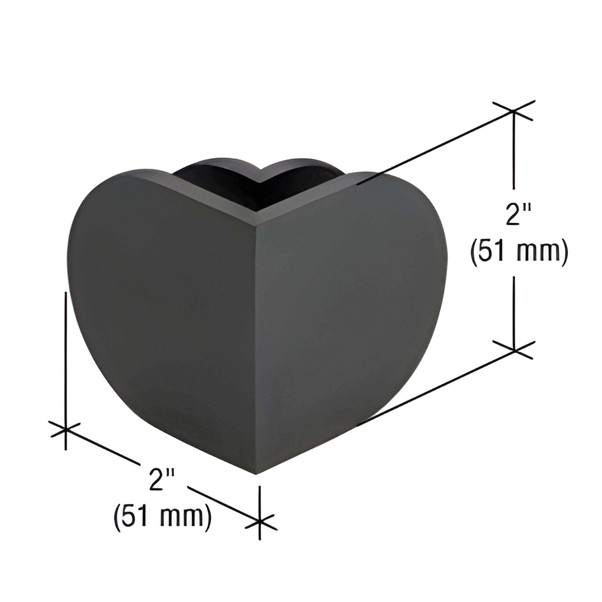 Matte black 90-degree mall front glass clamp, 2" x 2" x 2", fits 3/8-1/2" tempered glass, SKU MFC34MBL