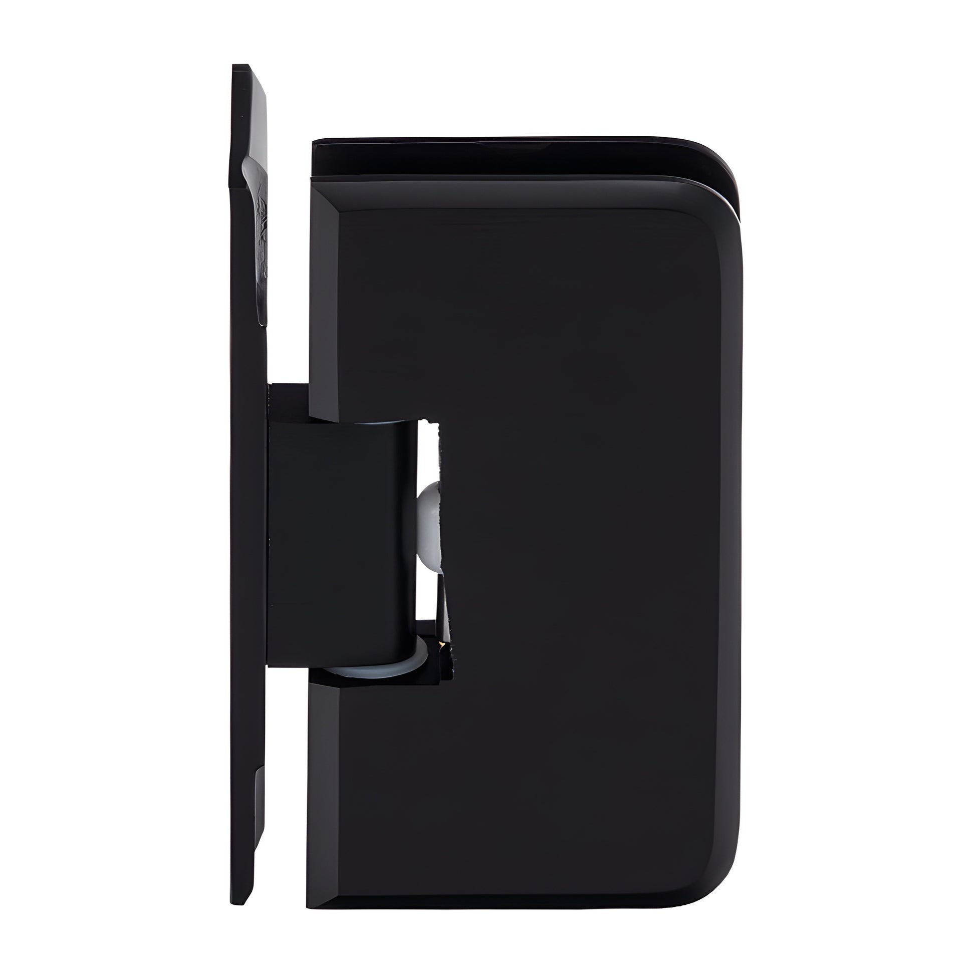 Oil-rubbed bronze brass frameless shower door hinge (PET0440RB), wall-mount offset back plate for 6-8mm glass