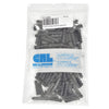 Gray plastic screw anchor (SKU P1329C), ribbed shoulder style for concrete/brick/drywall, fits 3/16" drill hole.