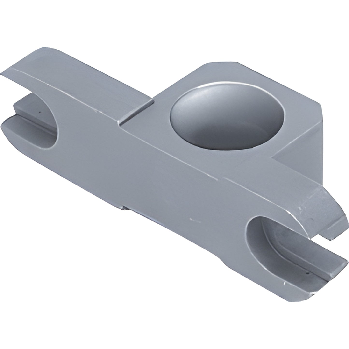 AMR305 silver aluminum transom patch keeper insert with round bolt receptacle and slotted ends for AMR205 lock