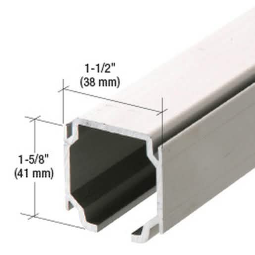 CRL70 Satin Anodized Top Track - 118", durable and sleek aluminum sliding door track.
