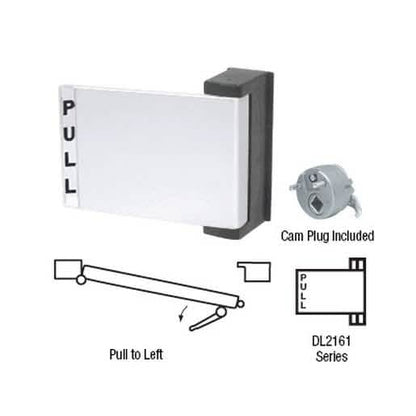 CRL Satin Chrome Universal Push-Pull Paddle Handle - Pull to Left, sleek and durable desig