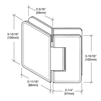 Oil Rubbed Bronze 135º Glass-to-Glass Hinge: CRL Cologne 045 Series for sleek, modern desi