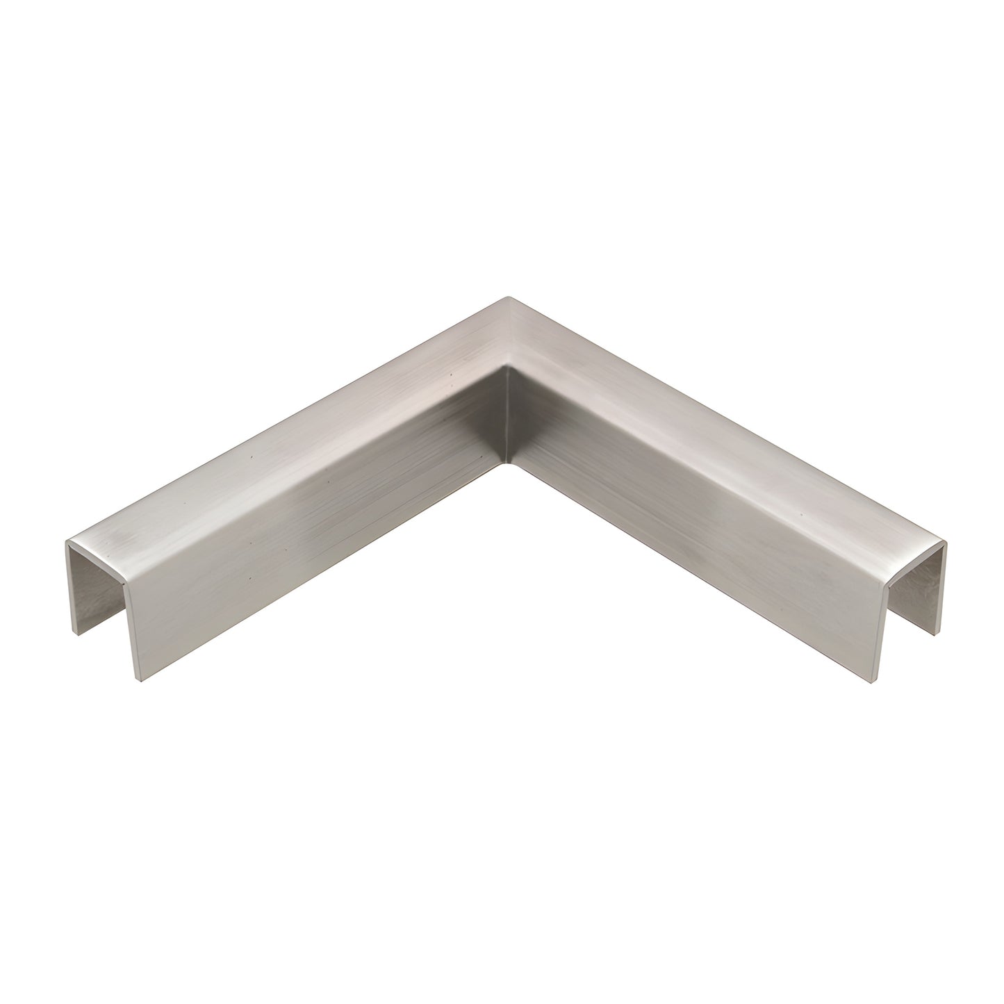 GRLC10HBS brushed stainless steel 90 slip-fit horizontal corner for 1/2" (12mm) or 5/8" (16mm) glass railing cap