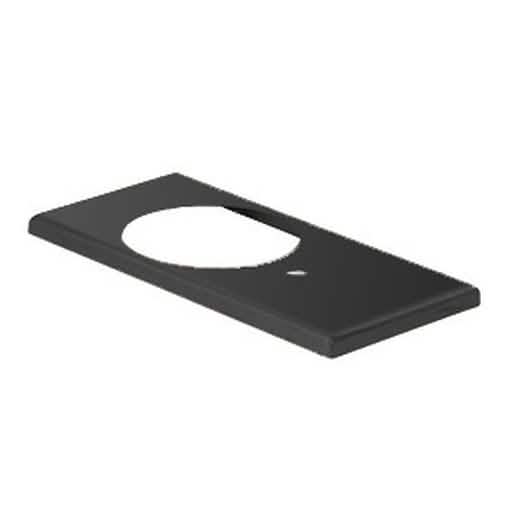 CRL Matte Black Floor Pivot Cover for Free-Swinging Door - Modern, Durable Design
