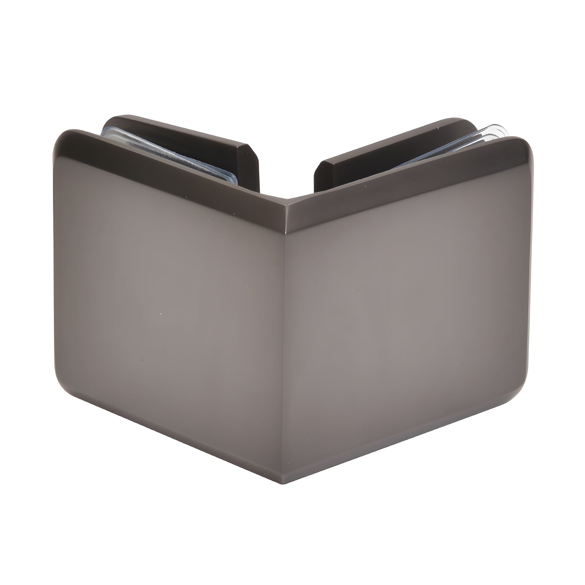 BGC90MGM matte gun metal beveled 90 glass-to-glass clamp for 3/8-1/2" glass (solid brass)