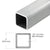CRL Brushed Stainless Steel 2 in Square Tubing for Handrail - 20 ft