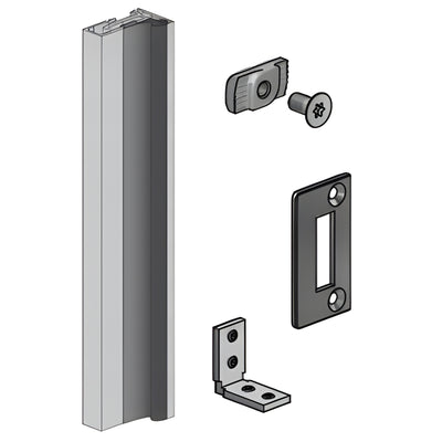 CRL Fallbrook Satin Anodized Wall-to-Glass Door Hardware Set