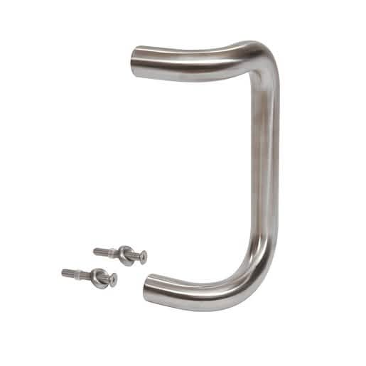 CRL 8" Brushed Stainless Offset Pull Handle - Modern, durable door hardware solution.