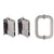 CRL Geneva Brushed Nickel Glass Shower Door Pull & Hinge Set