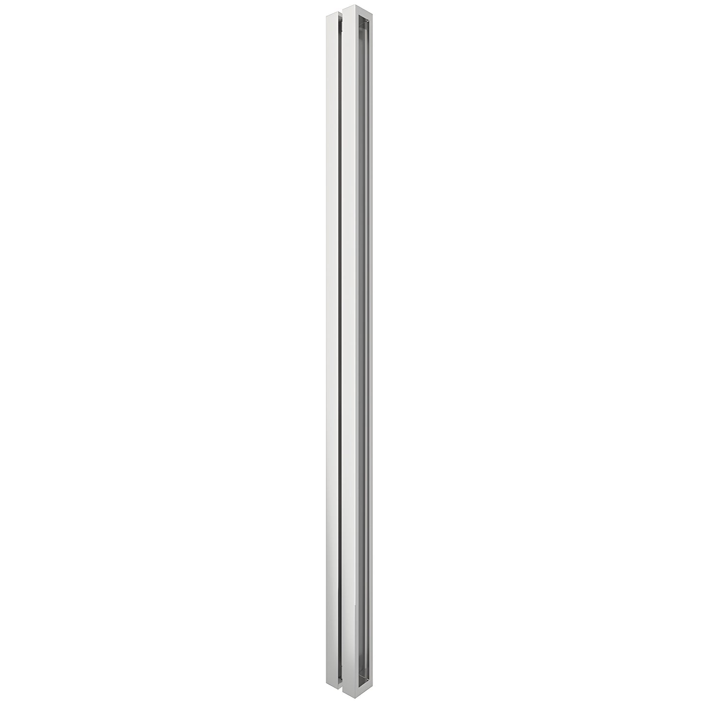HPH600PS polished stainless steel O-style square tubular back-to-back shower door handle for 3/8 glass (59.3 center)