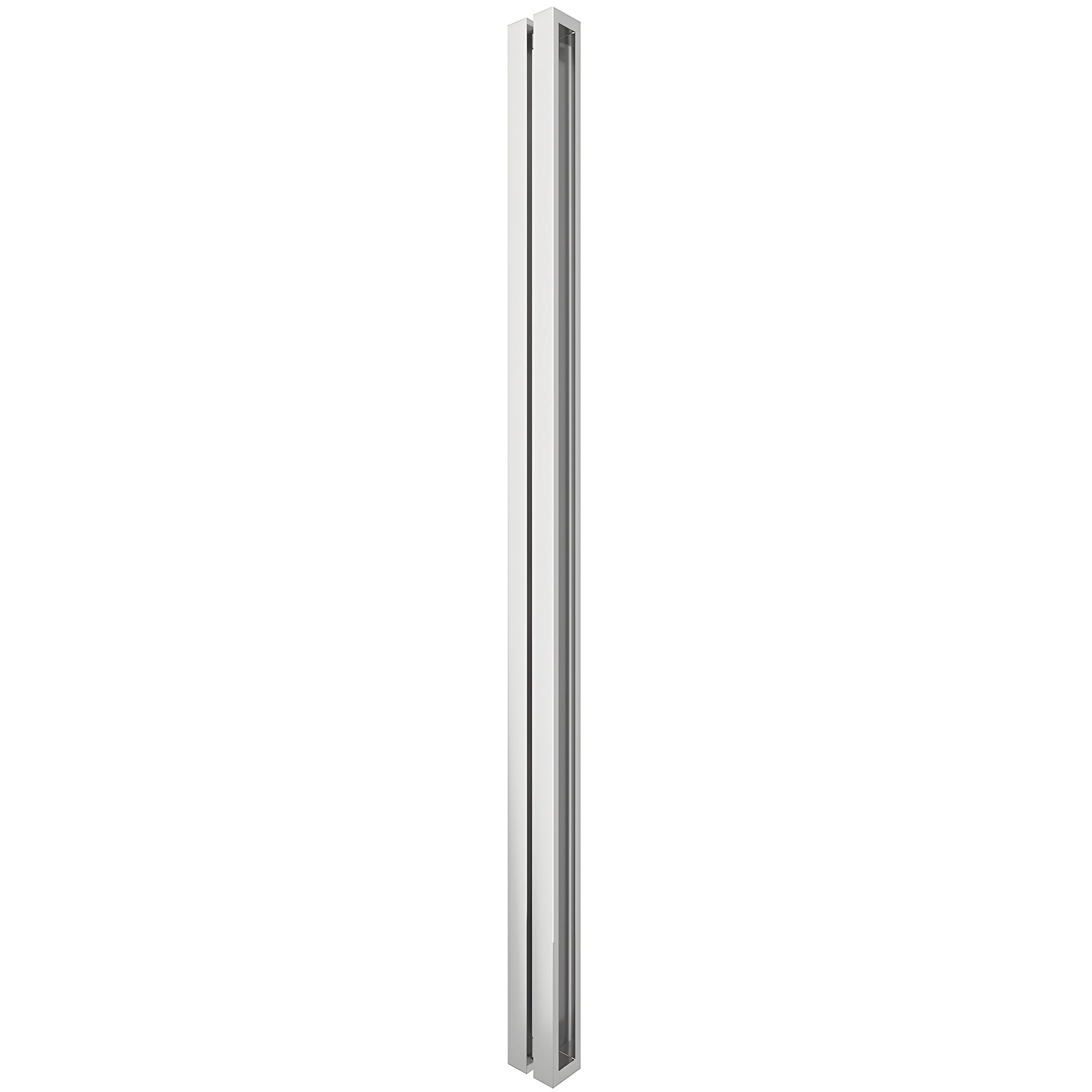 HPH600PS polished stainless steel O-style square tubular back-to-back shower door handle for 3/8 glass (59.3 center)