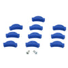 Blue replacement plastic jaw inserts (5 sets) for CRL Soft Jaw Pliers with two screws. SKU SJP5PK