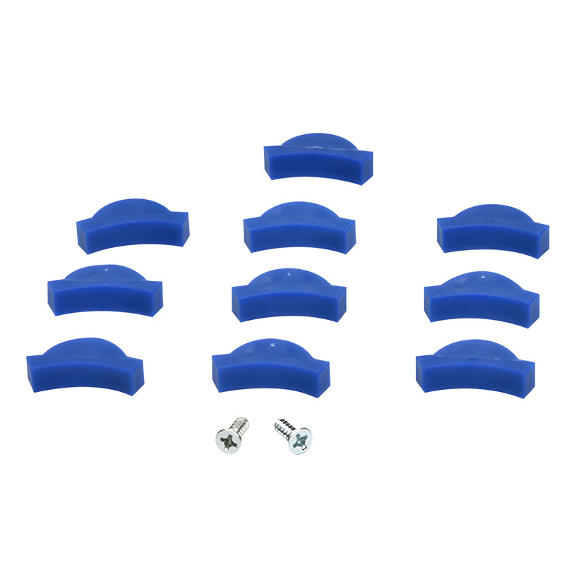 Blue replacement plastic jaw inserts (5 sets) for CRL Soft Jaw Pliers with two screws. SKU SJP5PK