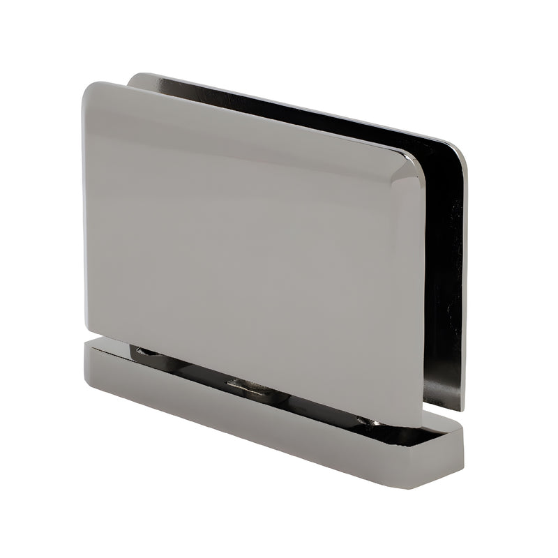 SRPPH01GM gun metal brass beveled Senior Prima glass pivot hinge for 1/2 in (12 mm) doors, head & sill mount