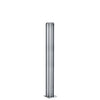 Satin anodized aluminum 90 corner partition post, 18 in., square tube with U-channel for 1/4" glass - SKU D990A18CR