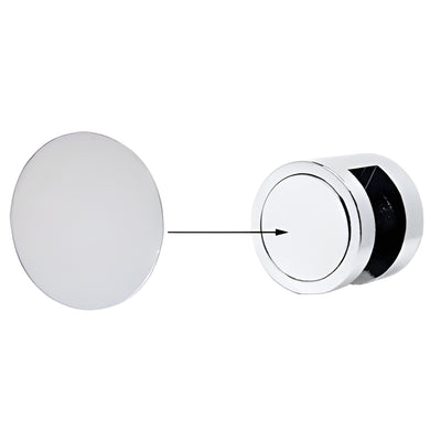 CRL Satin Chrome Cover Disks for Edge Grips - Glass Door Replacement