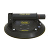 A black 8-inch Wood's Powr-Grip vacuum cup with an ABS handle designed for lifting non-porous flat surfaces.