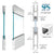 CRL Brushed Stainless Type 1 SPS - 6" Top / 10" Bottom Square Rails