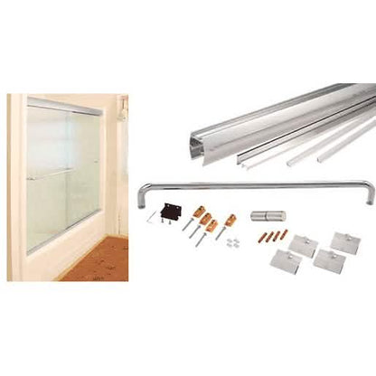 CRL Brite Anodized 60"x72" Cottage CK Series Sliding Shower Door Kit with Clear Jambs