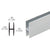 CRL H14 Satin Anodized Aluminum H-Bar Channel for Glass Doors