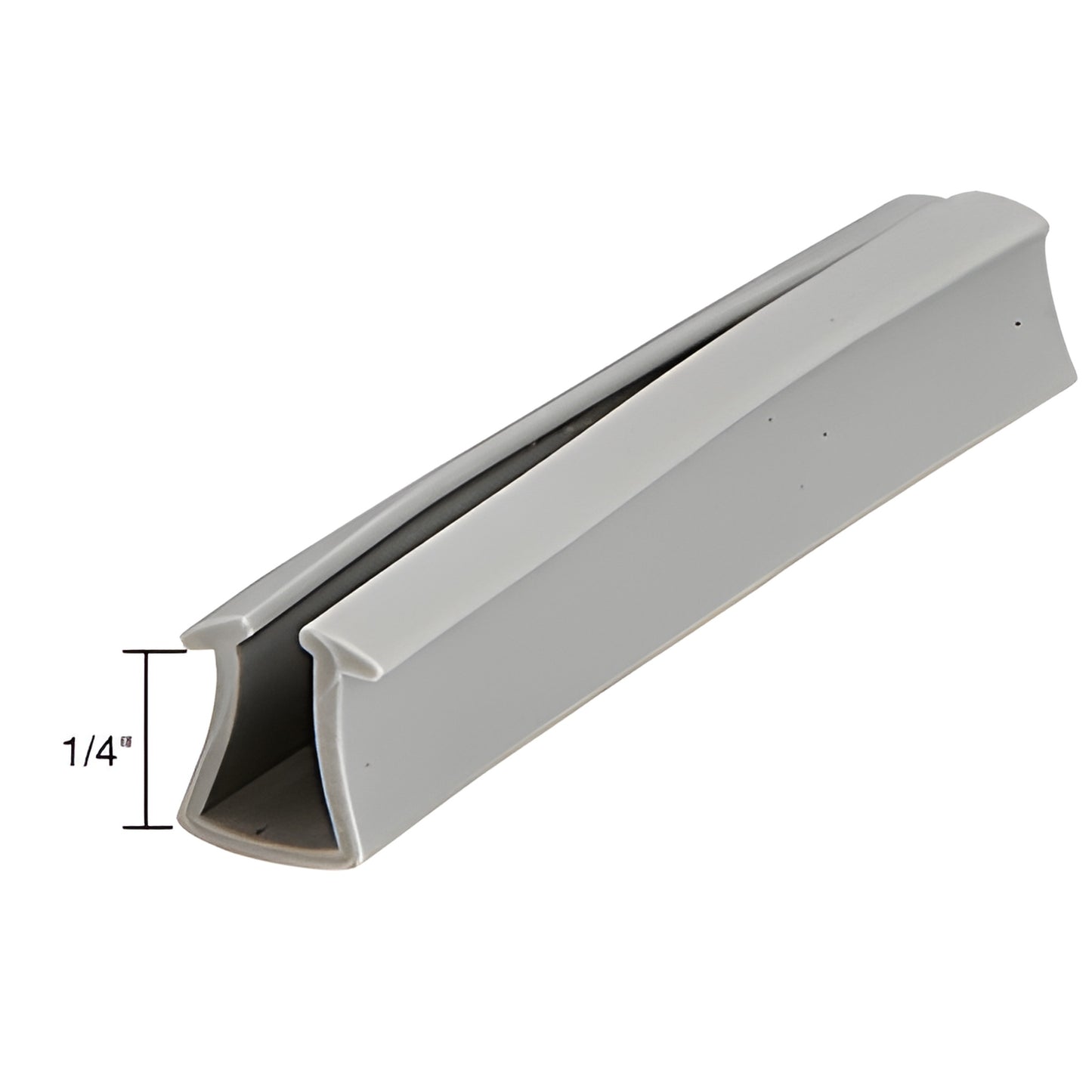 D750C gray glazing vinyl for D631 channel, 1/4" depth, fits 7/32" glass, trim bead for pass thru windows.