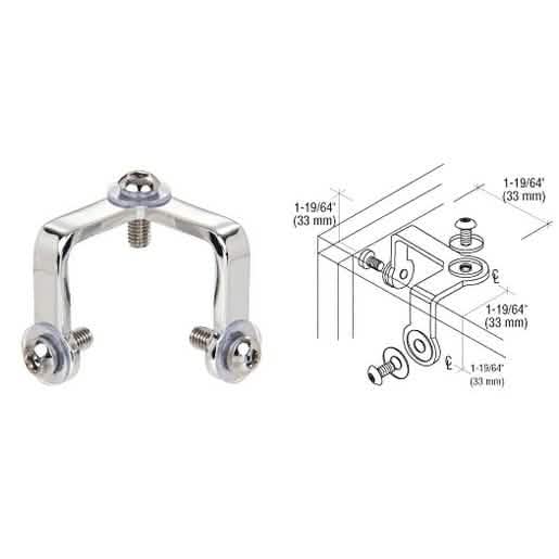 CRL Chrome Deluxe 3-Way Glass Corner Connector for sleek, modern glass installations.