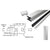 CRL AWS Silver Rectangular Glass End Post Kit 2 x 2-5/8 in 180° 60 in