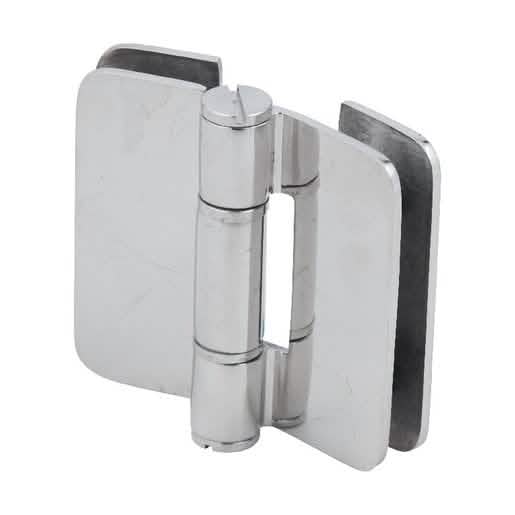 CRL Zurich 07 Glass-to-Glass Inline Outswing Hinge in Polished Stainless Steel Finish