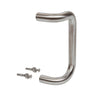 Brushed stainless steel 1" offset pull handle with 8" center, includes two thru-bolts - SKU M174832D