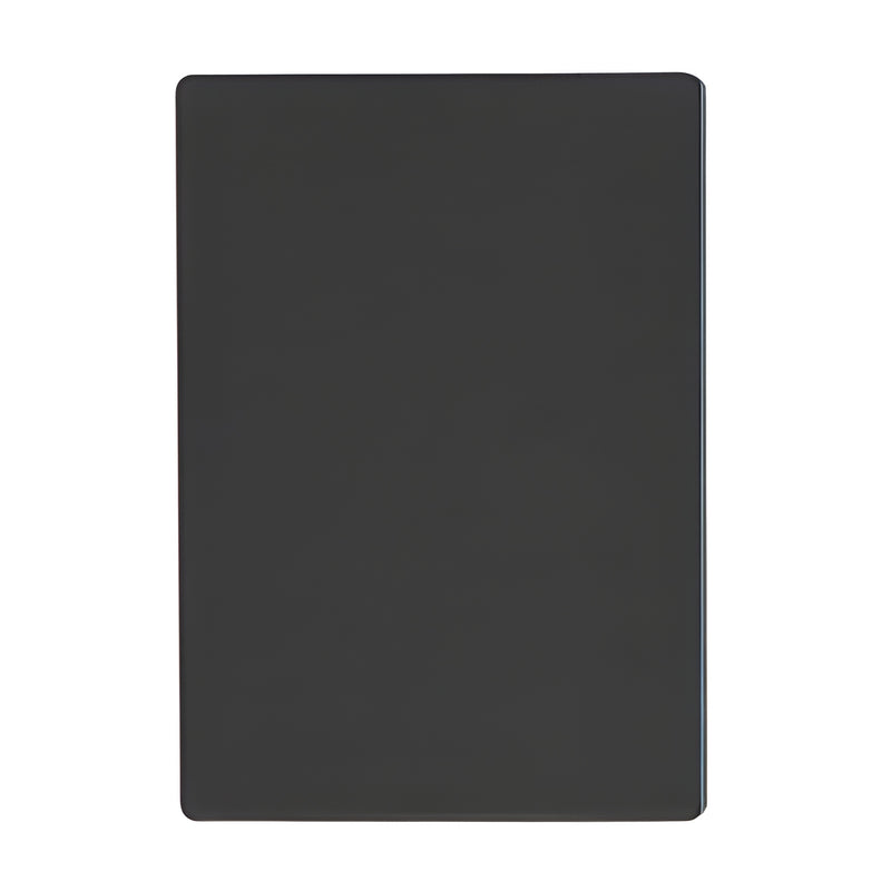 Matte black rectangular channel end cap (MGCEC12MBL) for 3/8-1/2 tempered glass, 3.5 1.75 in.
