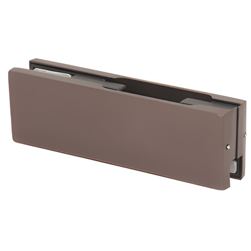 AMR201DU black-bronze patch fitting for top or bottom of frameless glass doors, fits 3/8-1/2 in (10/12 mm) glass