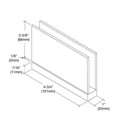 CRL Satin Nickel Senior Cardiff Series Hinge - Durable, sleek design for glass doors.