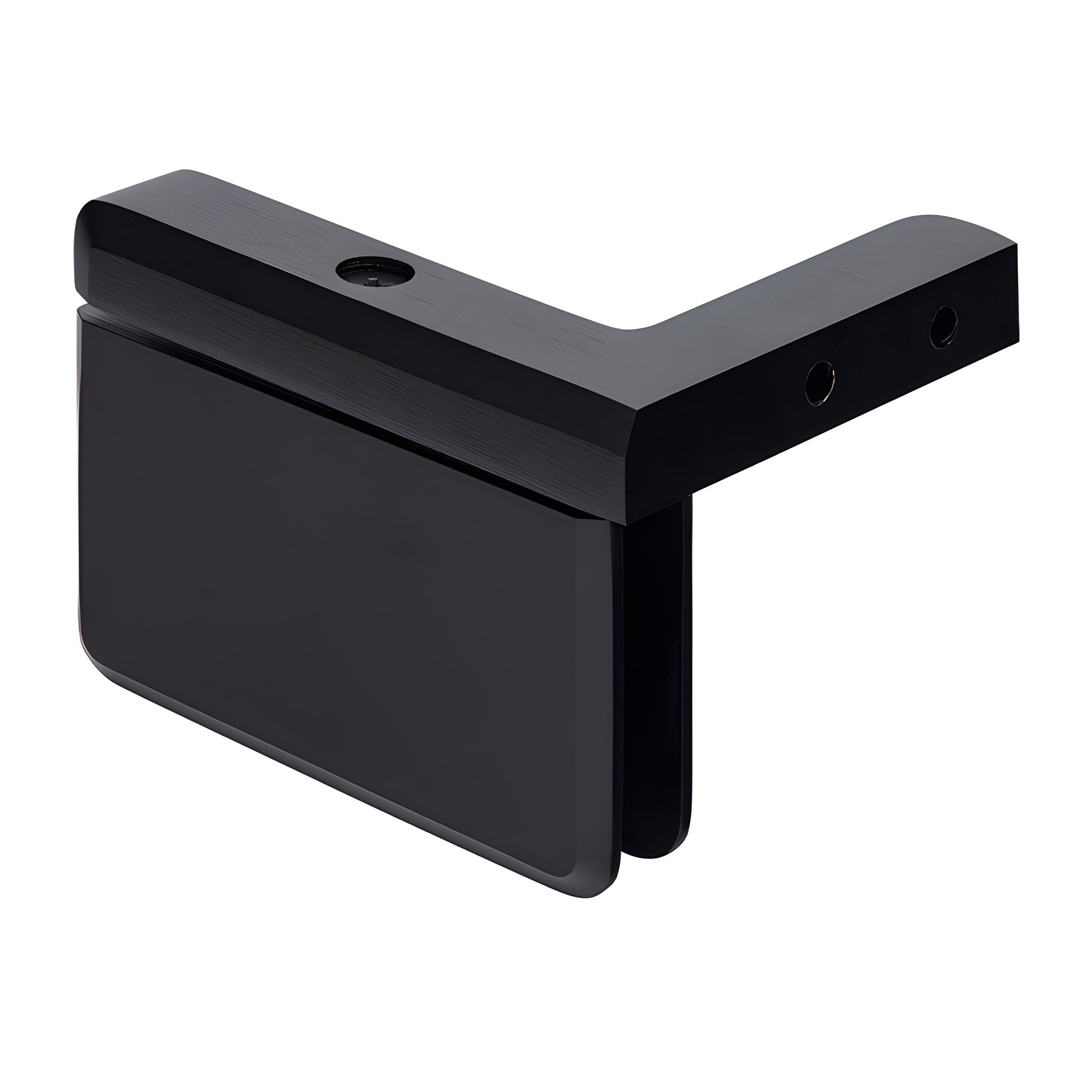 PPH05RMBL matte black beveled brass pivot shower hinge for 8-10mm glass, right-hand wall-mount, self-centering