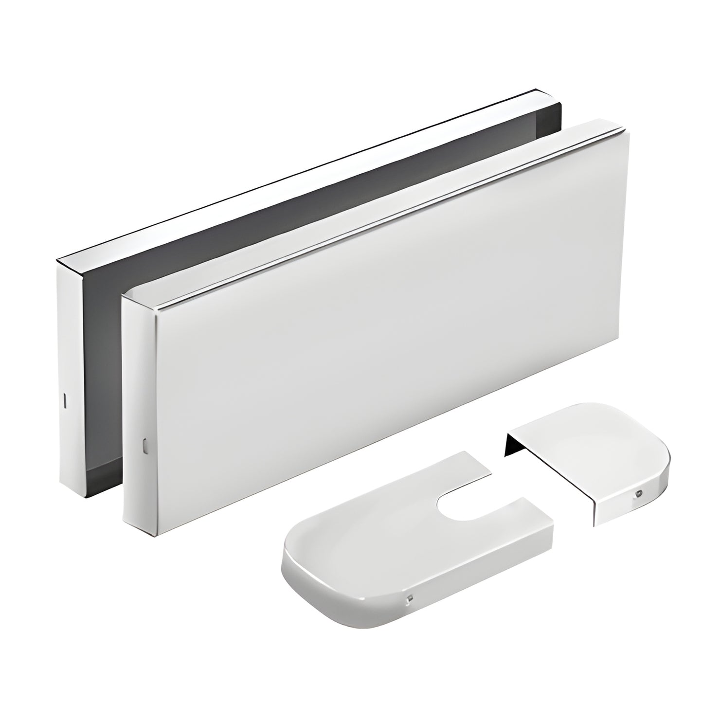 Polished stainless anodized replacement covers for CRL380 hydraulic patch fittings, set of 2 - SKU CRL380C0VERA