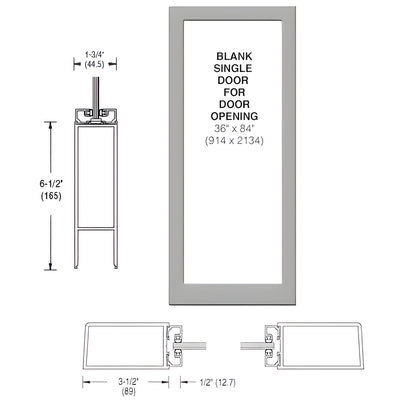 CRL-U.S. Aluminum Clear Anodized 400 Custom Offset Entry Door No Prep