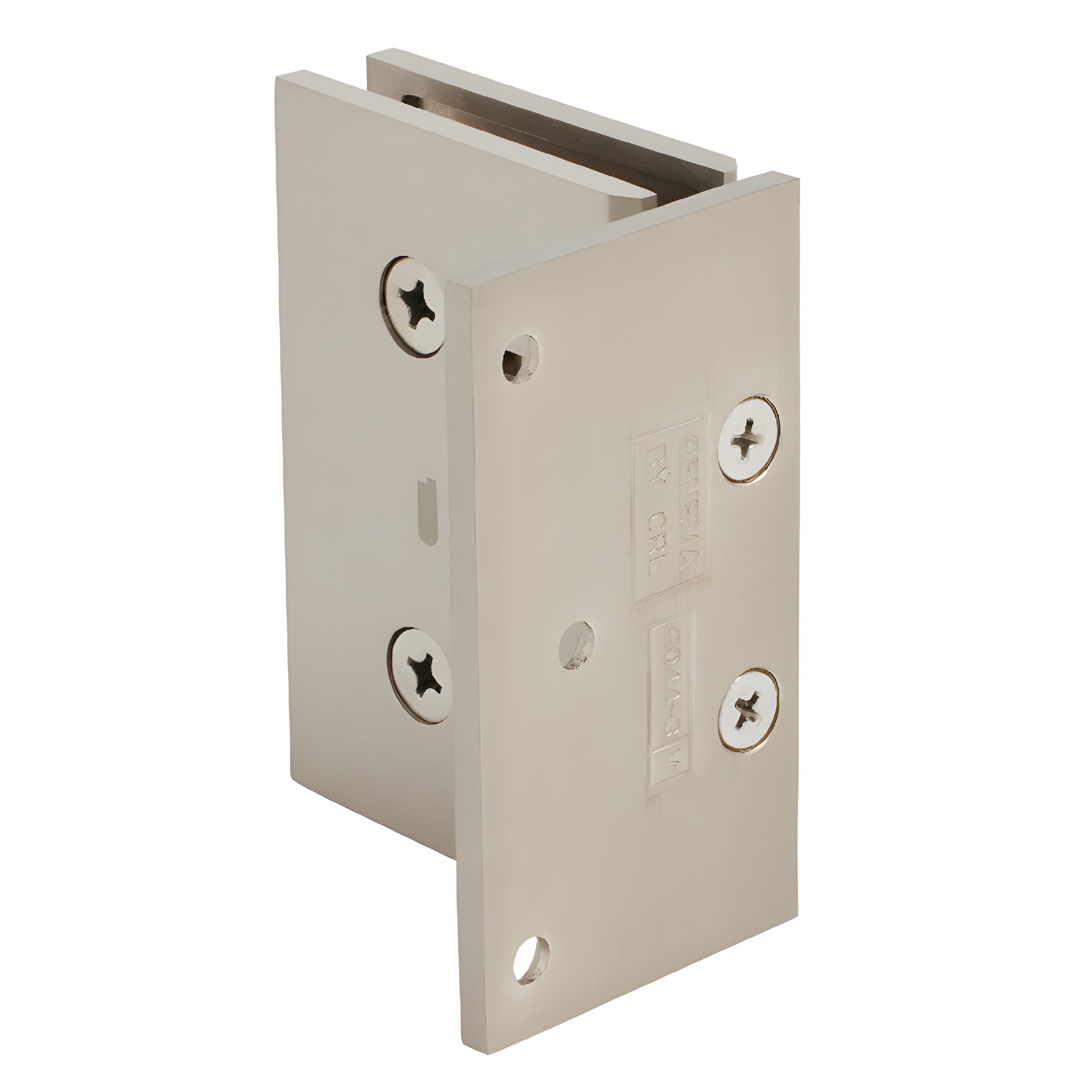 MEL044BN Melbourne brushed nickel solid brass offset wall-mount shower door hinge for 8-12mm tempered glass