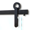 Solstice sliding door hardware LAT34S0LBLS - black stainless hubless wheel on 96 in. track for tempered glass