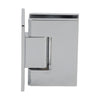 MEL037CH polished chrome solid brass wall-mount shower hinge with rectangular large plate, self-centering.