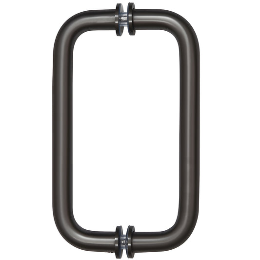 SPH80RB oil-rubbed bronze solid brass 8 in C-C rectangular back-to-back glass door pull handle, fits 6-12mm glass