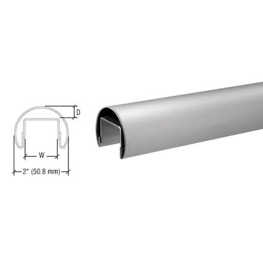 Premium brushed stainless steel cap rail for glass, 3m long, enhances modern design.