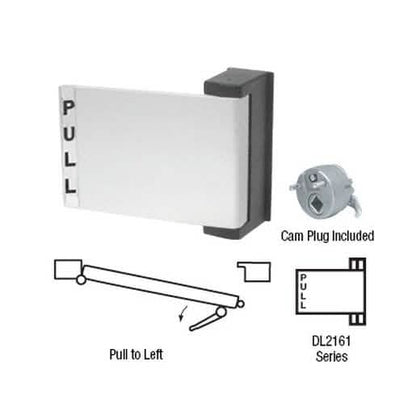 CRL Aluminum Universal Push-Pull Paddle Handle - Pull to Left for Easy Door Access