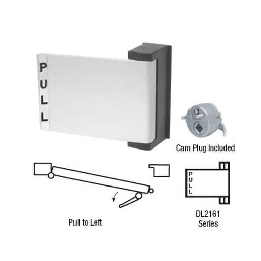 CRL Aluminum Universal Push-Pull Paddle Handle - Pull to Left for Easy Door Access
