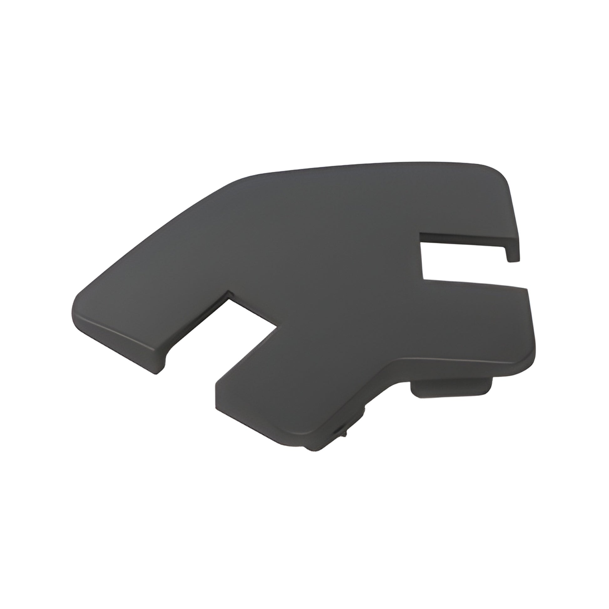 NC13BL matte-black aluminum notched rectangular post top cap for glass windscreen, slip-in finish