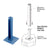 CRL Custom Color AWS Steel Stanchion for 180° Round/Rectangular Posts