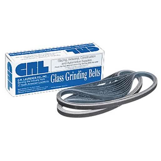 CRL 3/8" x 21" 80X Grit Glass Grinding Belts for Sanders - 20 Pack, Durable & Efficient