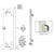 CRL 42" Stainless Steel Round End Post Kit w/ Square Glass Clamps