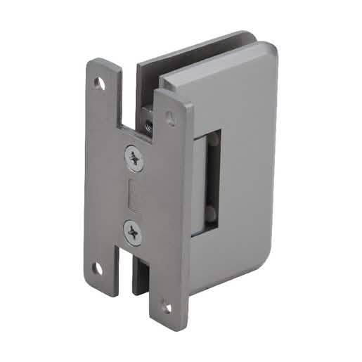 CRL Brushed Nickel Plymouth Series Wall Mount 'H' Back Plate Hinge - Sleek and Durable.